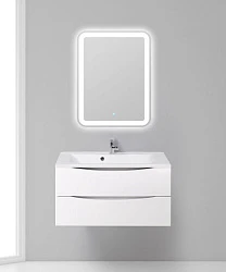Тумба с раковиной BelBagno Marino 90 белая глянцевая