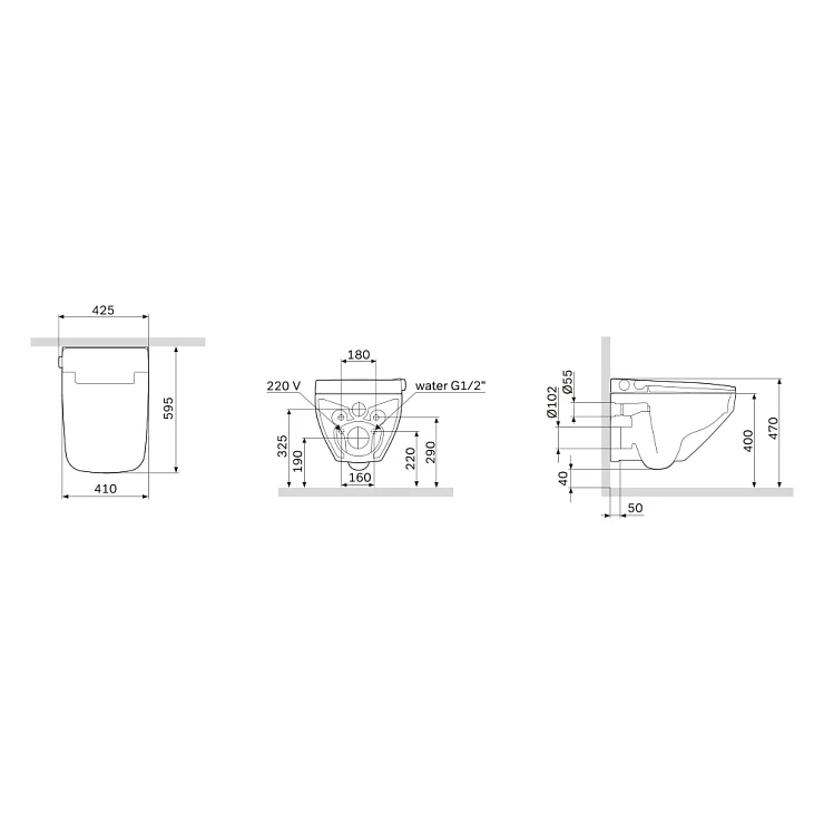 Унитаз подвесной AM.PM Inspire 2.0 CCC50A1700SC белый глянец