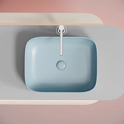 Раковина накладная Ceramica nova Element 505*380*150мм CN6052ML голубая матовая