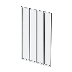 Шторка на ванну AM.PM Like 100x140см W80BS-100-140CT профиль хром, стекло прозрачное