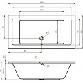 Акриловая ванна Riho Lusso 180x90 B026001005 без опоры, белая глянцевая