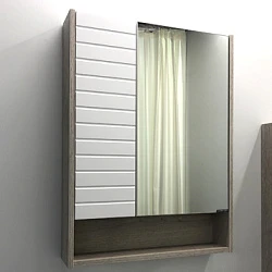 Зеркало-шкаф Comforty Клеон 60 Белый/дуб дымчатый