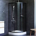 Душевой уголок AM.PM X-Joy 80x80см W88E-205-080BT профиль матовый черный, стекла прозрачные
