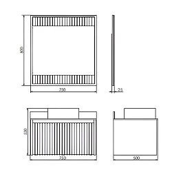 Тумба с раковиной Comforty Марсель 75 00-00012270CF белая матовая