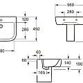 Раковина накладная Allen Brau Infinity 56 4.21007.20 белая глянцевая 