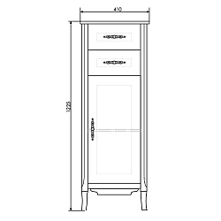 Шкаф-пенал Comforty Версаль 40см 00004135648CF слоновая кость