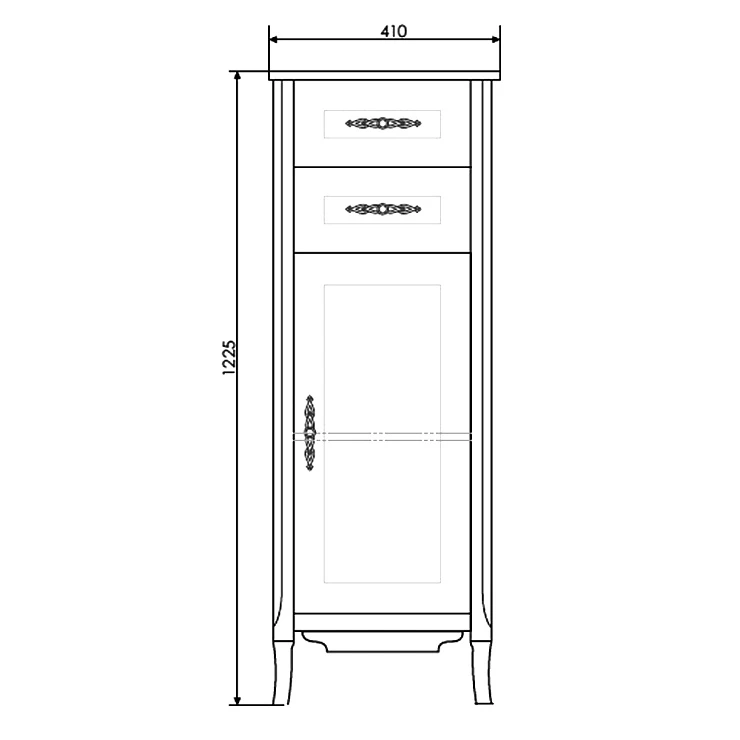 Шкаф-пенал Comforty Версаль 40см 00004135648CF слоновая кость