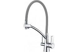 Смеситель для кухни Gappo G4398-17 серый / хром