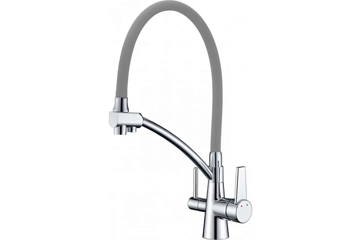 Смеситель для кухни Gappo G4398-17 серый / хром