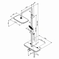 Душевая стойка Damixa Merkur 940730300 черная матовая