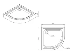 Душевой поддон AM.PM Gem 80x80см W90T-401-080W белый