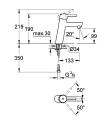 Смеситель для раковины Grohe Concetto 23451001 хром