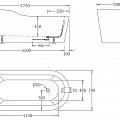 Акриловая ванна BelBagno 175x80x68 BB65-175 белая глянцевая