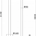Смеситель для раковины Paffoni Light LIG031NO БЕЗ БАЗЫ, черный матовый