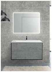 Тумба под раковину Cezares PREMIER-HPL-100-2C-SO-CESTR-BLUM-EST Cemento Strutt