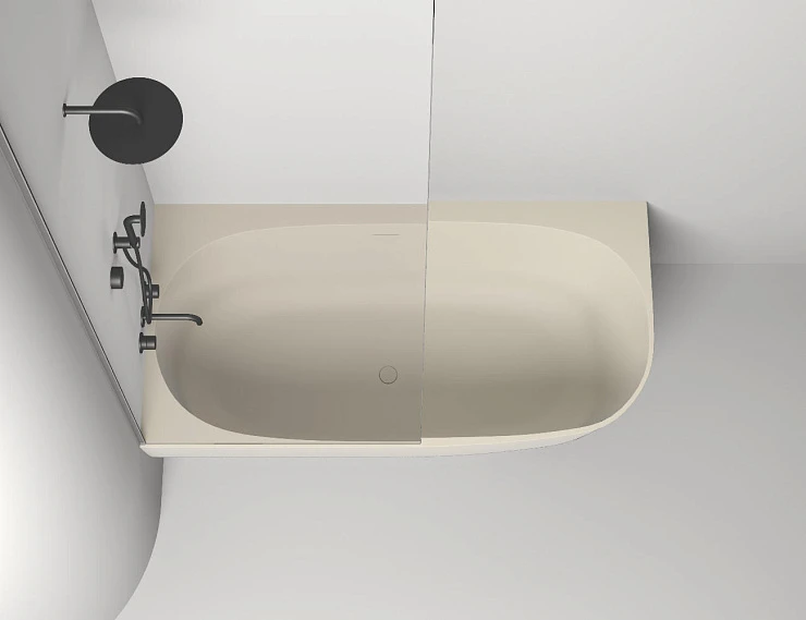 Ванна из искусственного камня Salini SOFIA 170x85 угловая 102515GRH белая глянцевая