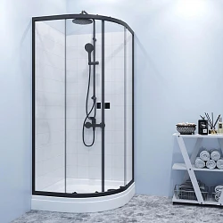 Душевой уголок AM.PM X-Joy 90x90 WK88СI профиль черный, стекло прозрачное