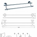 Полотенцедержатель Kordi KD 6911 бронза