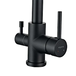 Смеситель для кухни Aquatek AQ1085MB, с краном для питьевой воды, матовый черный