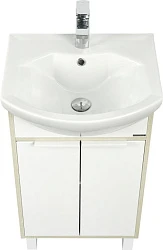 Тумба с раковиной Aquaton Рико 50 белая, ясень фабрик