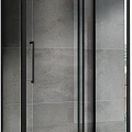 Душевой уголок ABBER Schwarzer Diamant 110х90см AG30110BH-S90B-S90B профиль черный,стекло прозрачное