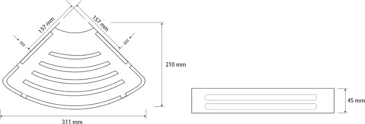 Полка Bemeta Cytro 102308061 для душа, хром