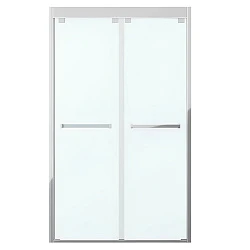 Душевая дверь в нишу Bravat Stream 120x200см BD120.4203S профиль хром, стекло прозрачное