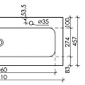 Раковина встраиваемая Ceramica Nova Grace 120см CN7016MB черная матовая