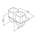 Стакан AM.PM Inspire 2.0 A50A343422 двойной, черный матовый