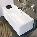 Акриловая ванна Riho Still Square 170x75 Plug & Play B100060005 правая, белая глянцевая