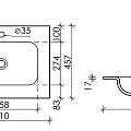 Раковина встраиваемая Ceramica Nova Grace 60см CN7011MB черная матовая