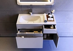 Тумба с раковиной Aqwella 5 stars Malaga 90 L крафт темный
