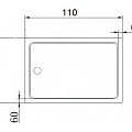Душевой поддон Cezares 110х90см TRAY-A-AH-110/90-15-W белый