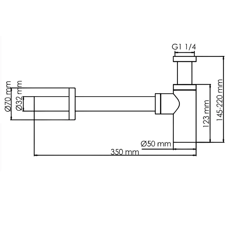 Сифон для раковины Wasserkraft Aisch A170 белый / золото
