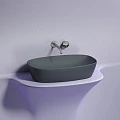 Раковина накладная Ceramica nova Element 600*380*138мм CN6049MDH антрацит матовая
