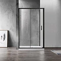 Душевой уголок Azario Milton 120х80см AZ-ND1131-L 1200 BLACK профиль черный, стекло прозрачное