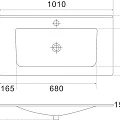 Комлпект мебели Art&Max Platino AM-Platino-1000-2C-SO-BM-Cer белый матовый