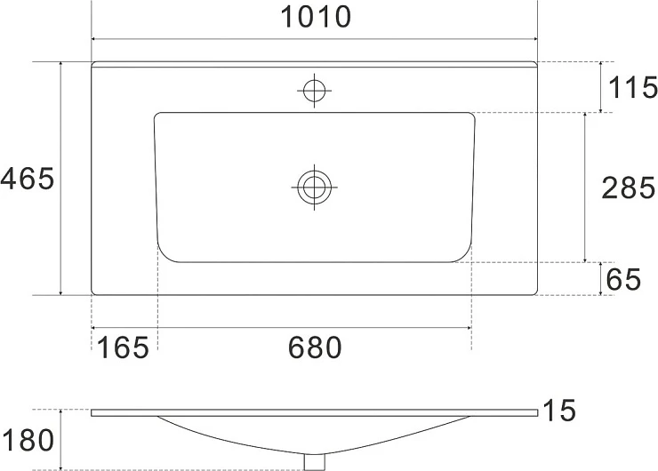 Комлпект мебели Art&Max Platino AM-Platino-1000-2C-SO-BM-Cer белый матовый