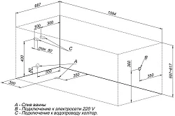 Акриловая ванна Aquanet West 160x70 со шторкой Aquanet Alfa 4 NF6222-pivot 204054 + 196049 белая