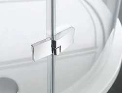 Душевой уголок Cezares Crystal 90x90см CRYSTAL-S-R-2-90-C-Cr профиль хром, стекло прозрачное