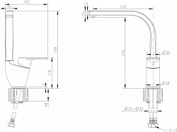 Смеситель для кухни Bravat Drop-D F748162C-1 хром