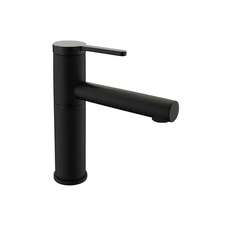 Смеситель для раковины Bravat F1410445BW-RUS черный матовый