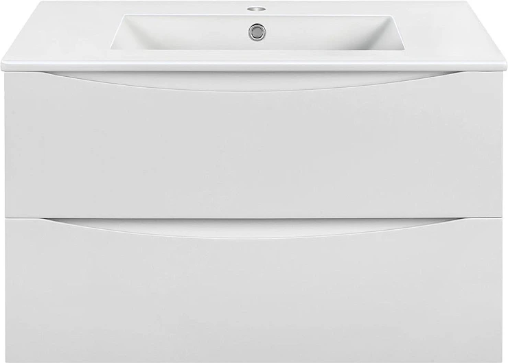 Тумба с раковиной Vincea Mia 80 белая глянцевая