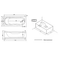Каркас для ванны Damixa Origin Evo 82A-150-070W-R Белый