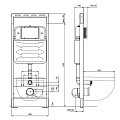 Комплект унитаз Set Aquatek Вега AQ1905-00+инсталляция Aquatek 50 INS-0000012 с кнопкой черной 5в1