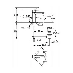 Смеситель для раковины Grohe Lineare 32109001 хром