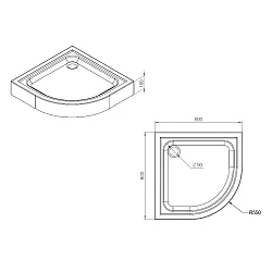 Душевой поддон AM.PM Gem 80x80см W90T-401-080W белый