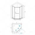 Душевой уголок RGW Passage PA-081 100x100см 35088100-11 профиль хром, стекло прозрачное