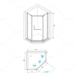 Душевой уголок RGW Passage PA-081 100x100см 35088100-11 профиль хром, стекло прозрачное