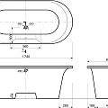 Ванна из искусственного камня Эстет Лион 175x80 ФР-00000684 белая глянцевая